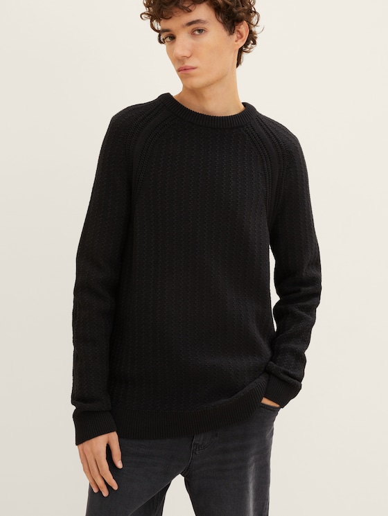 Strickpullover mit Struktur