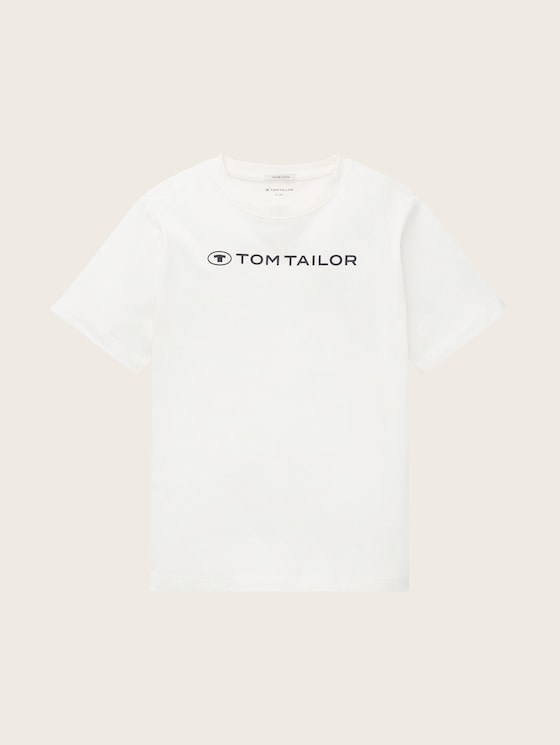 T-shirt met logoprint door Teen Boys, Whisper White