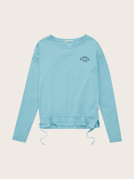 Shirt met lange mouwen en zoom met ruches