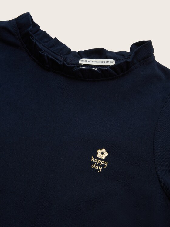 Langarmshirt mit Rüschenkragen