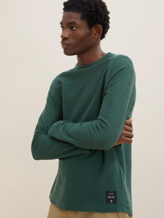 Langarmshirt mit Struktur