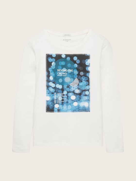 Long-sleeved top with a photo print