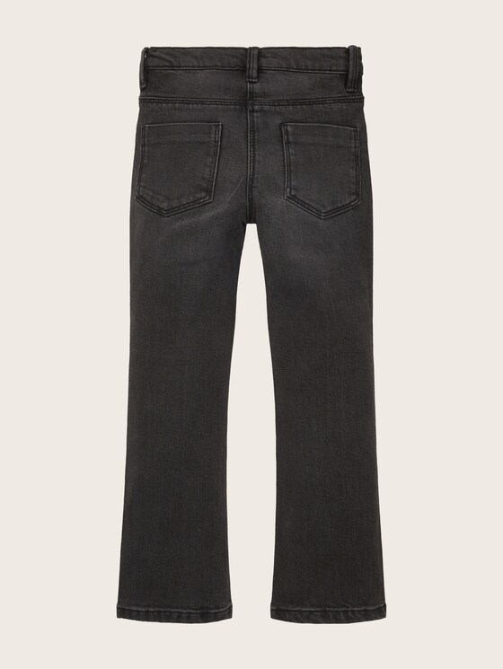 black polyester jeans