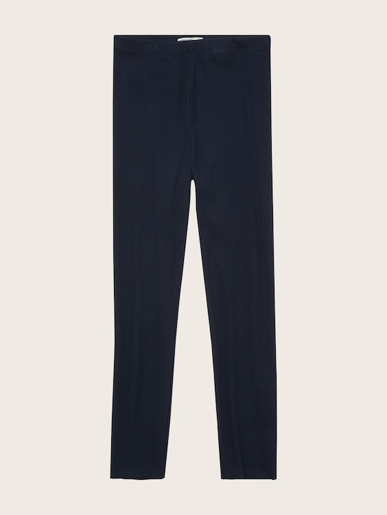 Legging met geribbelde structuur door Mini Girls, sky captain blue