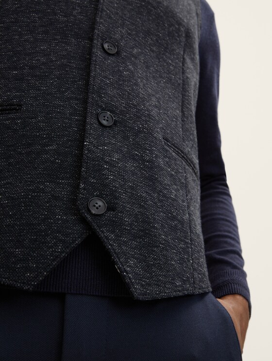 Gebreid vest met structuur