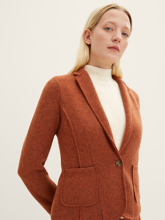 Blazer with a ribbed texture