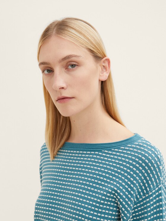 Textured knitted jumper