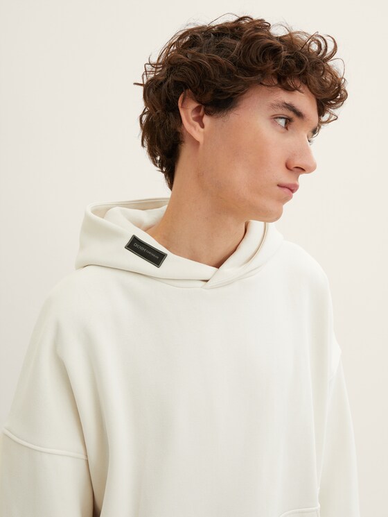 Oversized hoodie with logo details