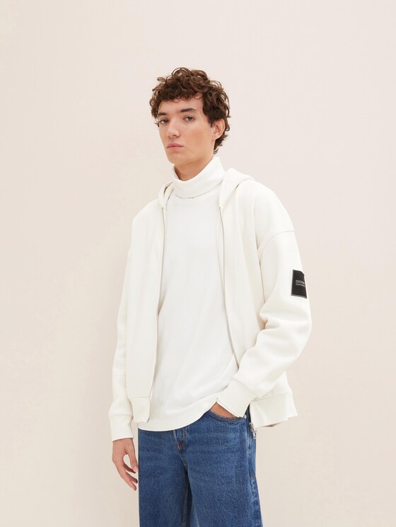Sweatjack met logodetail