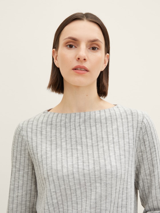 Langarmshirt mit Rippstruktur