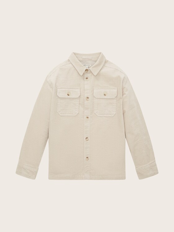 Corduroy shirt with patch pockets