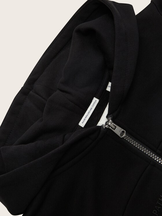 Sweatjack met tekstprint