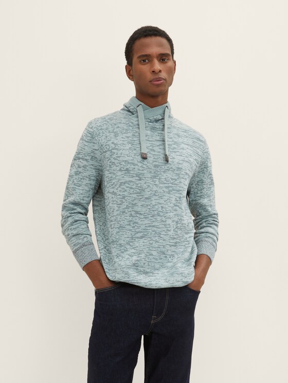 Strickpullover in mehrfarbiger Melange-Optik
