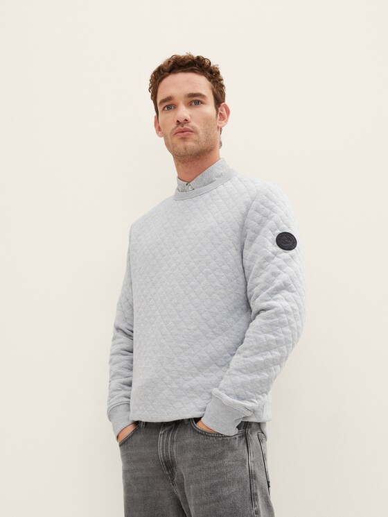 Sweatshirt met doorgestikt patroon 