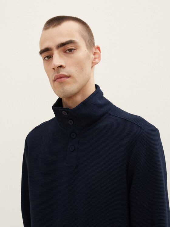 Sweatshirt mit Troyerkragen