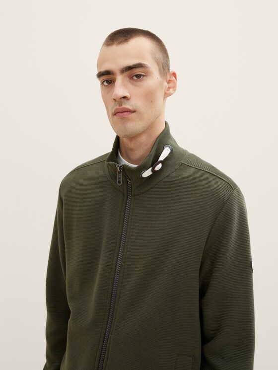 Sweatjacke mit Struktur