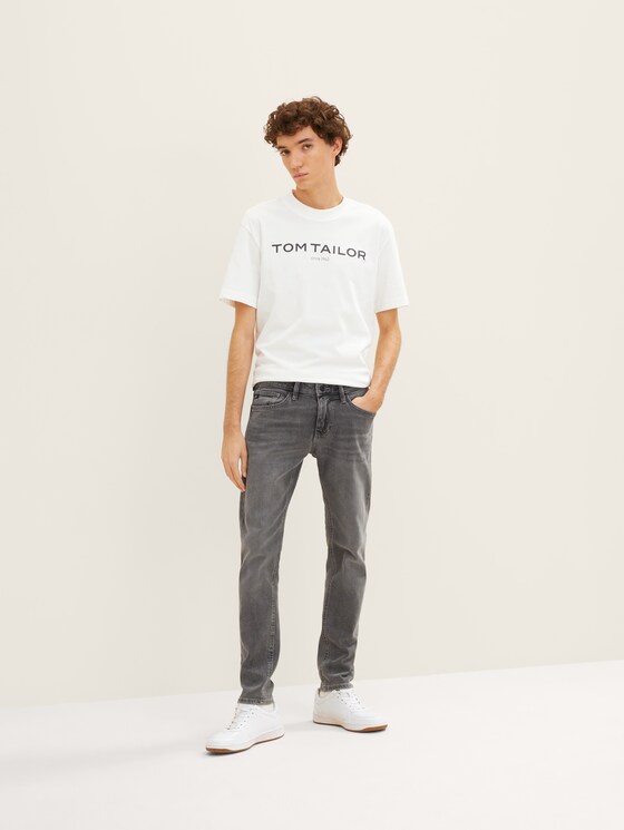 Piers Slim Jeans mit Gürtelschlaufen - EcoBlack