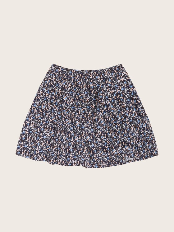 patterned mini skirt