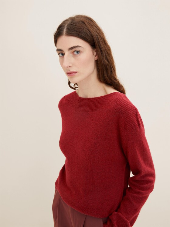 Strickpullover mit U-Boot Ausschnitt