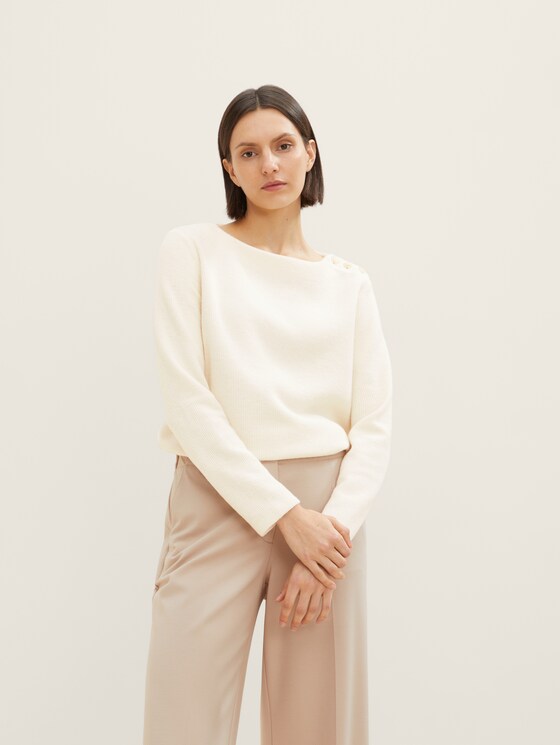 Sweatshirt mit Rippstruktur