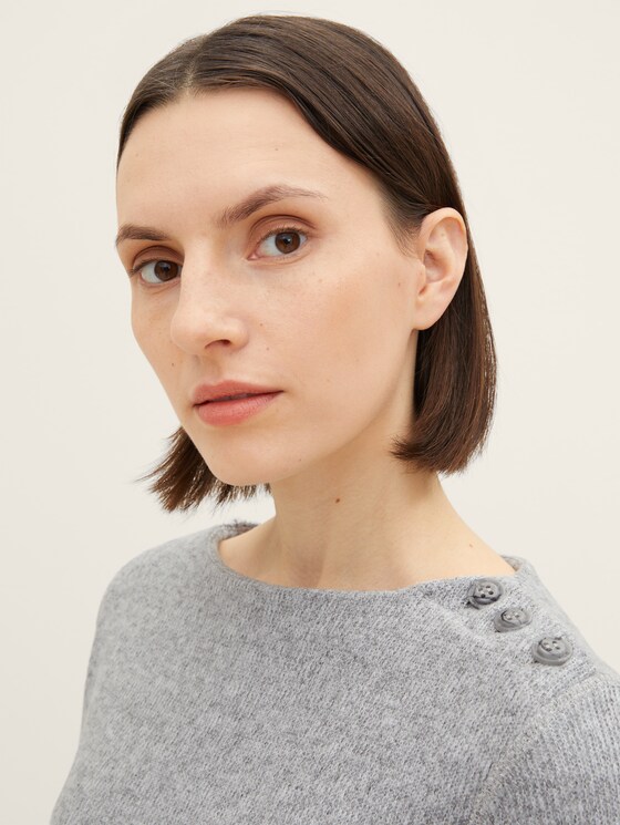 Sweatshirt mit Rippstruktur