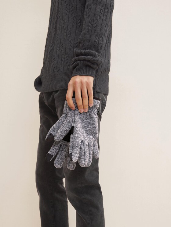 Handschuhe in Melange-Optik