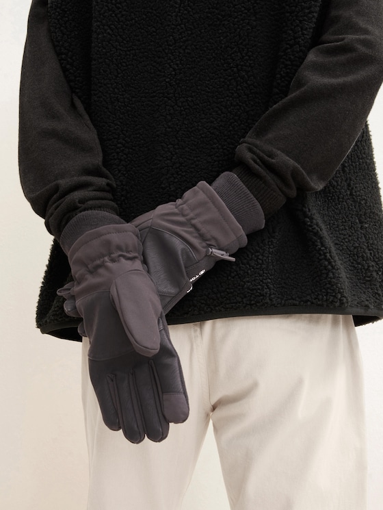 modern material mix gloves