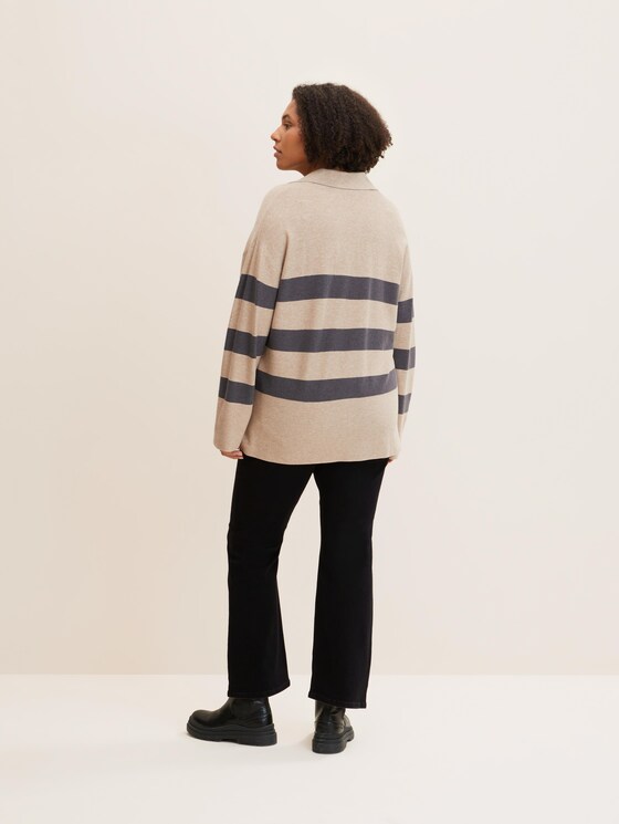 Plus - striped knitted sweater