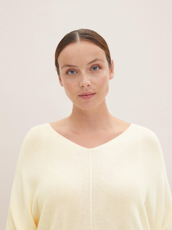 Plus - Strickpullover mit Fledermausärmeln