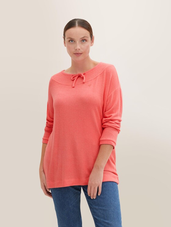 Plus - Langarmshirt mit U-Boot-Ausschnitt