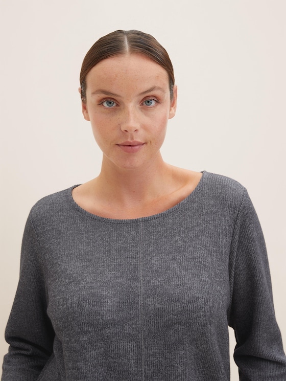 Plus - Sweatshirt mit 3/4 Arm