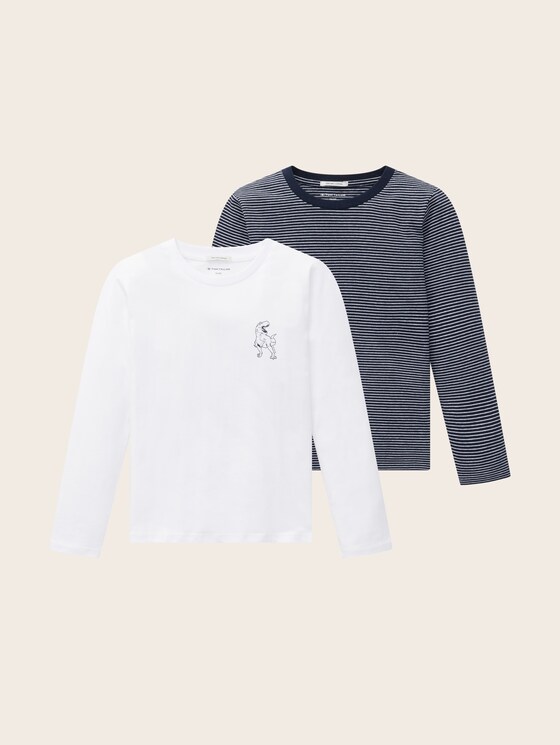 Long-sleeved shirt in a twin pack