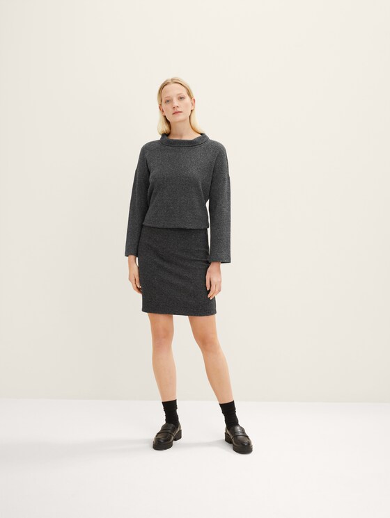 Rok met peper-en-zout-look
