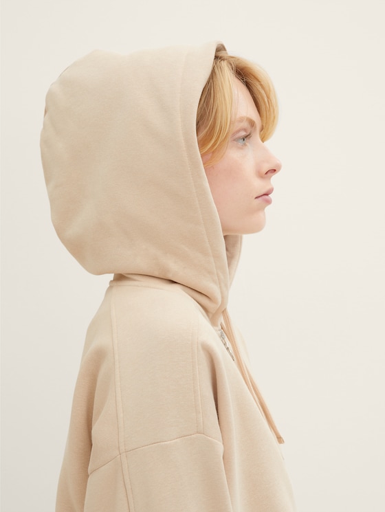 Oversized Sweatjacke mit Kapuze