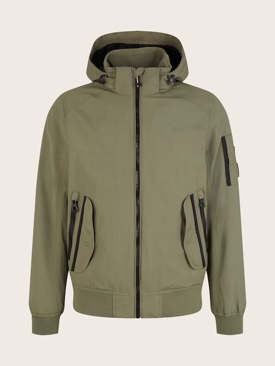 Bomber jacket with a detachable hood by Tom Tailor