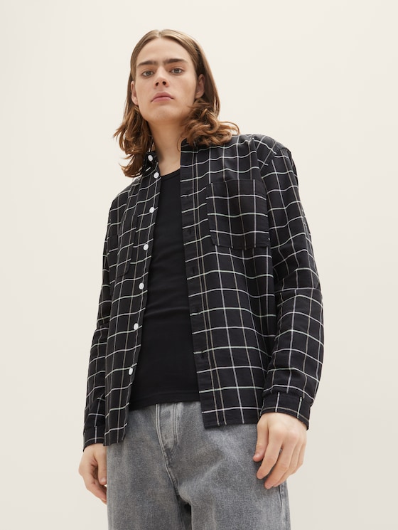 Checked shirt with chest pockets