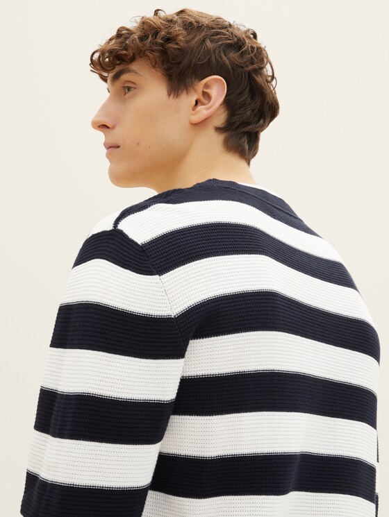 Striped knitted sweater