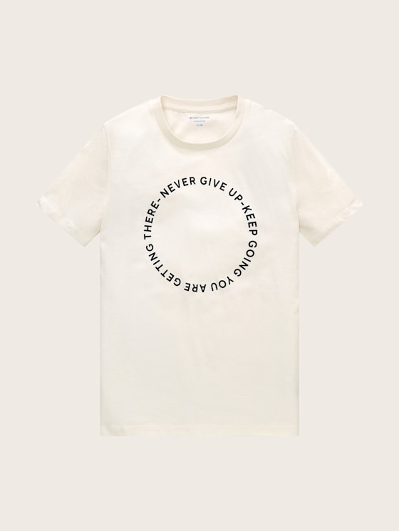 T-shirt met tekstopdruk door Teen Boys, Wool White