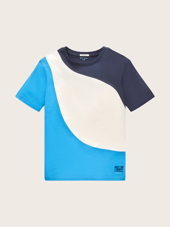 T-shirt with colour blocking