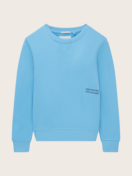 Sweatshirt with a text print