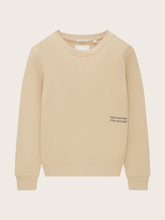 Sweatshirt with a text print