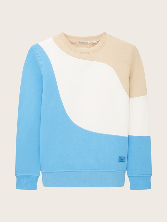 Sweatshirt with colour blocking