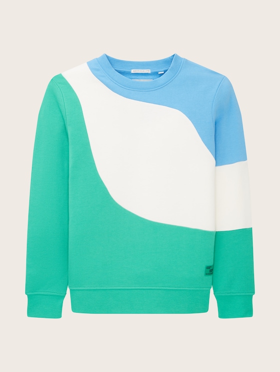 Sweatshirt mit Colour Blocking
