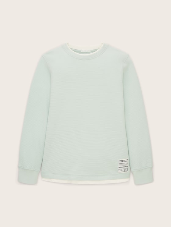 2-in-1 sweatshirt with texture