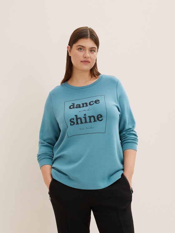 glitter print sweatshirt