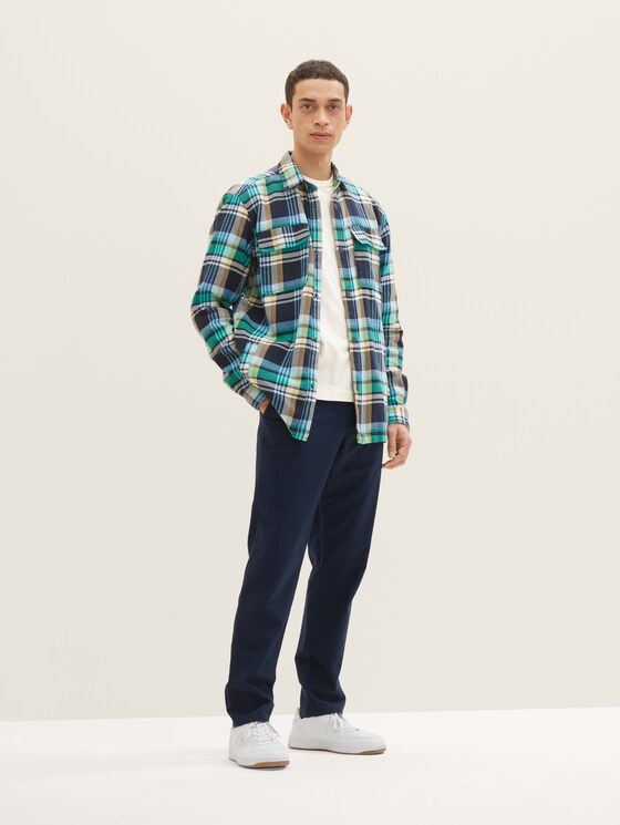 Chino trousers with linen