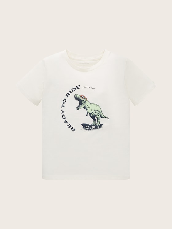 T-shirt met print door Mini Boys, Wool White