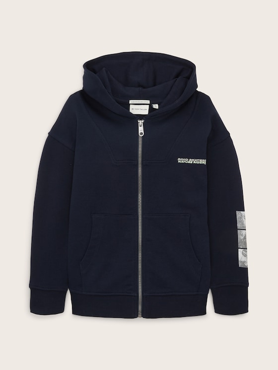 Sweatjack met print door Mini Boys, sky captain blue