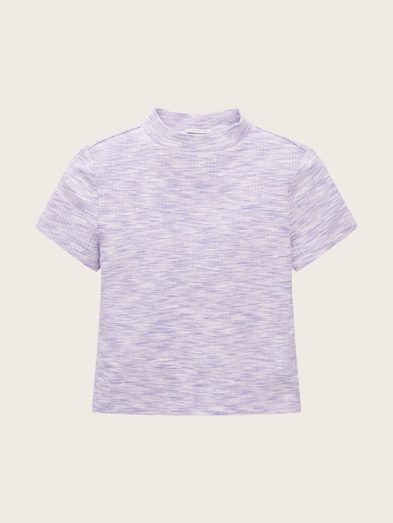 T-shirt with a ribbed texture