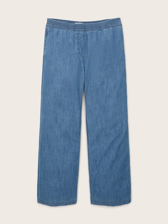Jeans with an elastic waistband